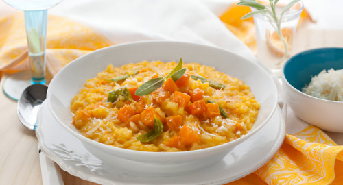 Risotto Integrale con Crema di Zucca, Ceci e Anacardi: Salute a tavola per Halloween